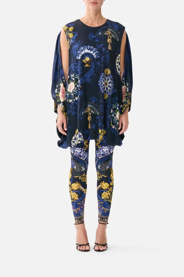 Camilla eBoutique DRAPED SPLIT SLEEVE TOP NOTES FROM THE BLUE ROOM, image 1 of 1 from CAMILLA