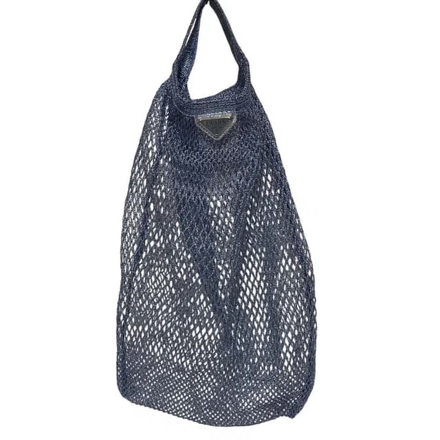 Prada Triangle Plate Mesh Mini Bag Metallic Color Light Blue in Blue from The Reluxe, photo 1 of 1