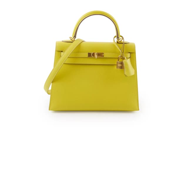 Hermès Kelly 25 Epsom Lime Y Stamp in Epsom leather from The Purse Affair, photo 1 of 1