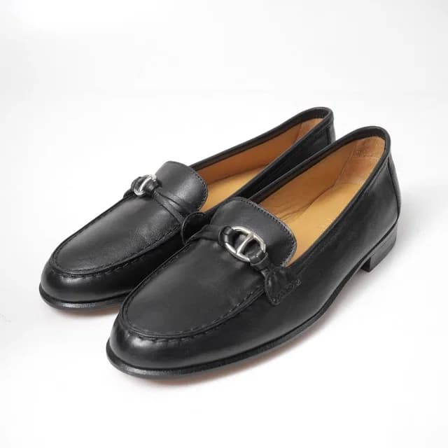 Hermès Loafers Chaine D'Ancre Leather 37.5 in Leather from The Reluxe, photo 1 of 1