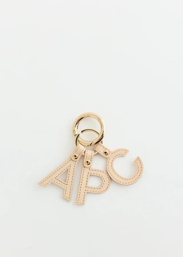 A.P.C. Letters Keychain in AAH CREAM, image 1 of 1 from Incu