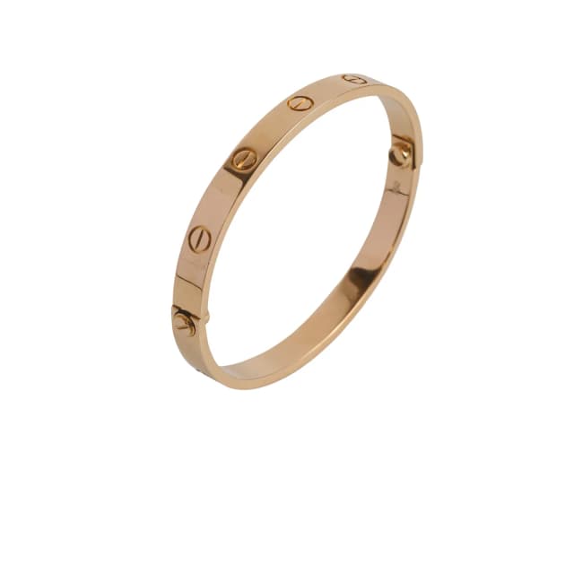 Cartier Love Classic Pink Gold Bracelet Size 17 in Pink from The Purse Affair, photo 1 of 1