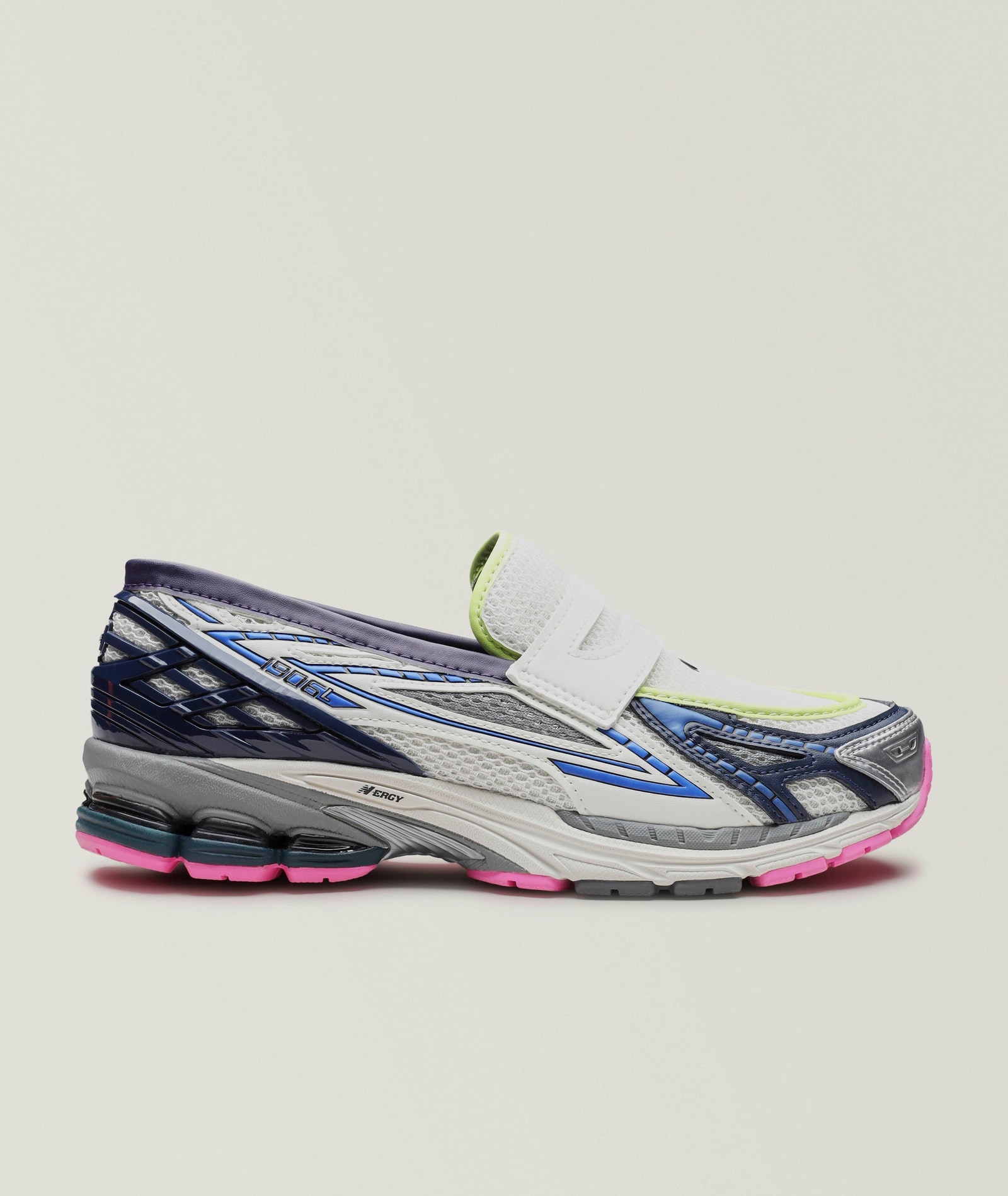 New Balance 1906 Metallic Mesh Leather Loafer Sneakers in Blue Technical, image 1 of 1 from Harry Rosen
