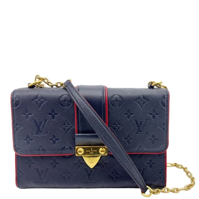 Louis Vuitton Saint Sulpice PM Empreinte Leather Crossbody Bag Navy Blue in Navy Leather from Dallas Designer Handbags, photo 1 of 1