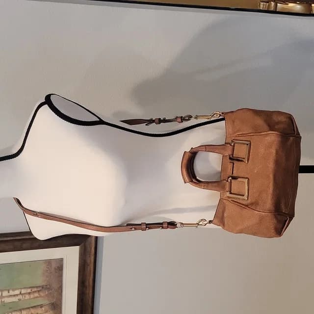 Chloé Mini Bag in red|gold|brown Canvas from Poshmark, photo 1 of 1