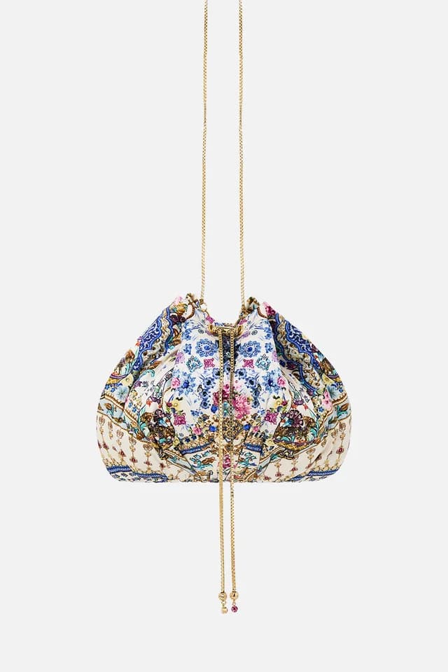 Camilla eBoutique DRAWSTRING POUCH BAG WITH CHAIN STRAP ALL ABOUT THAT LACE, image 1 of 1 from CAMILLA