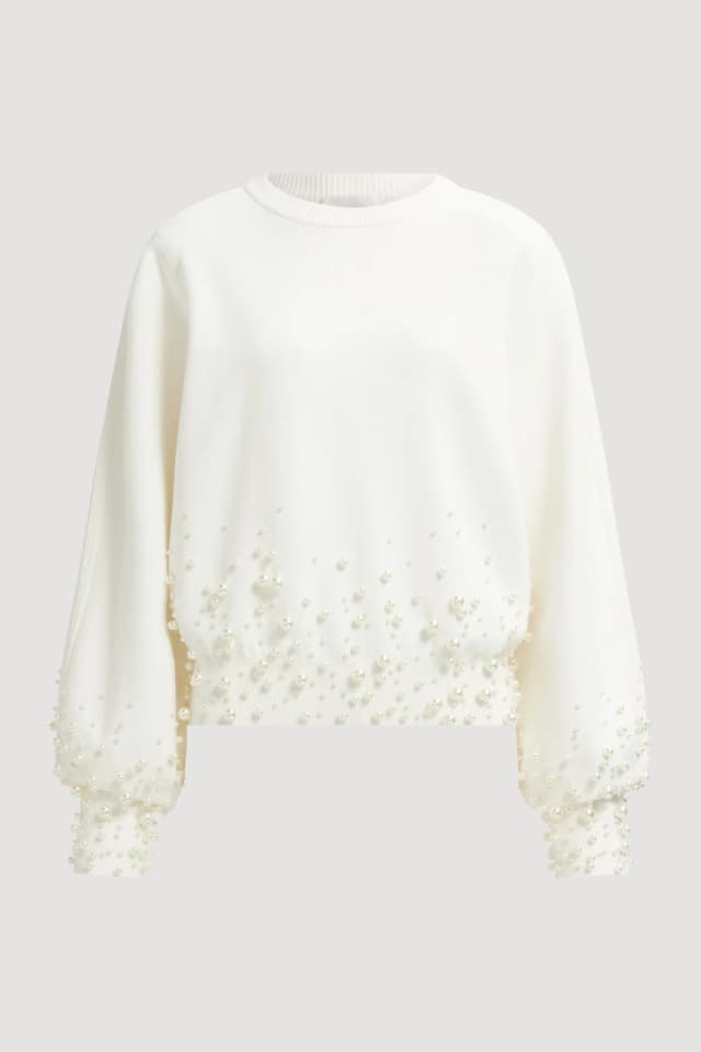 AJE Marlene Pearl Jumper in IVORY, image 1 of 1 from Aje
