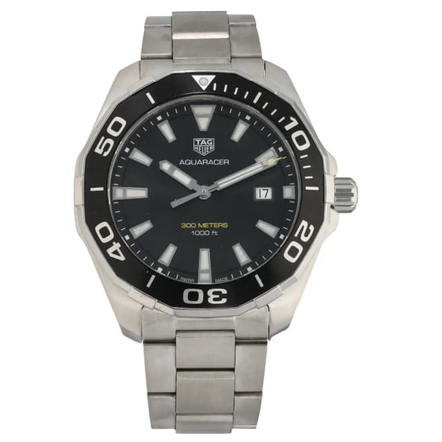 TAG Heuer Aquaracer WAY101A 43mm Stainless Steel Watch from H&T, photo 1 of 1