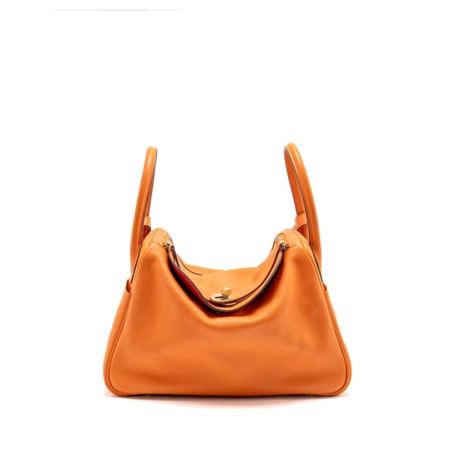 Hermès Lindy 30 Swift Leather orange / red LGHW Stamp X in Red Swift leather from EMIER, photo 1 of 1