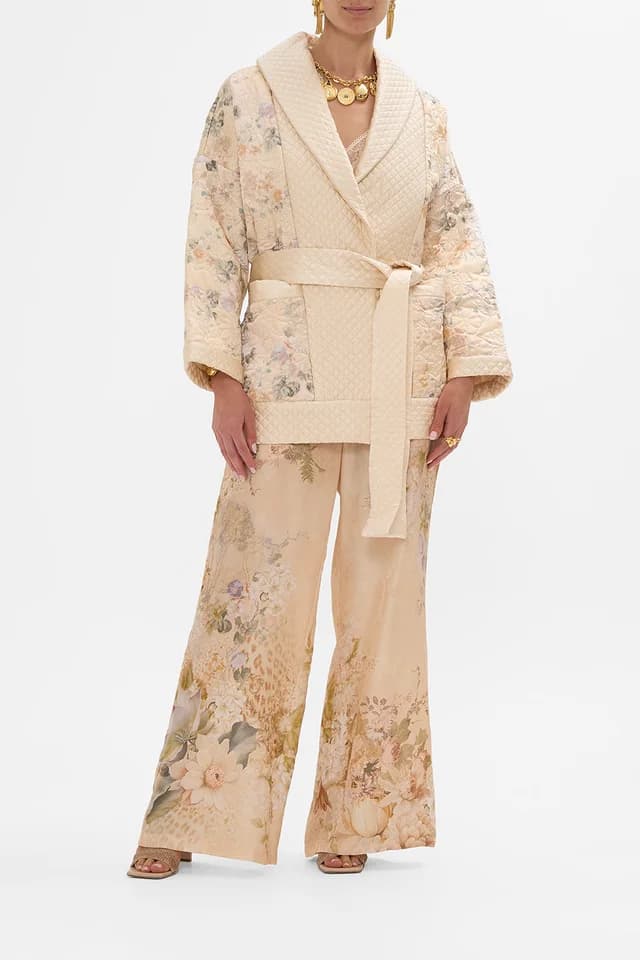 Camilla eBoutique QUILTED ROLL COLLAR COAT ADORNED IN ANTIQUITY, image 1 of 1 from CAMILLA