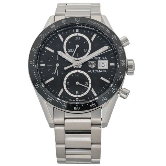 TAG Heuer Carrera CV201AJ-10 41mm Stainless Steel Watch from H&T, photo 1 of 1