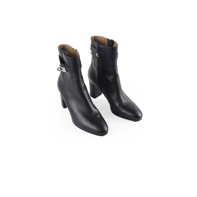 Hermès Saint Germain Ankle Boots Black Size 39.5 in Black Calfskin from The Purse Affair, photo 1 of 1