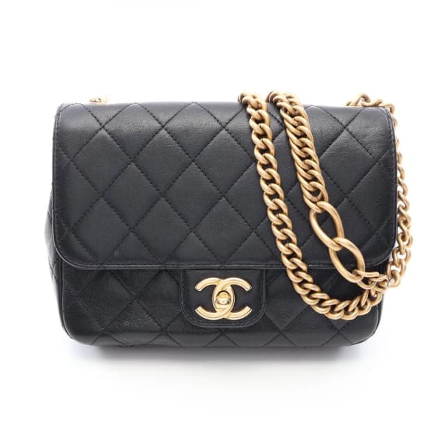 Chanel Shoulder Bag Quilted Black Leather Small Flap Chain in Black Leather from The Reluxe, photo 1 of 1