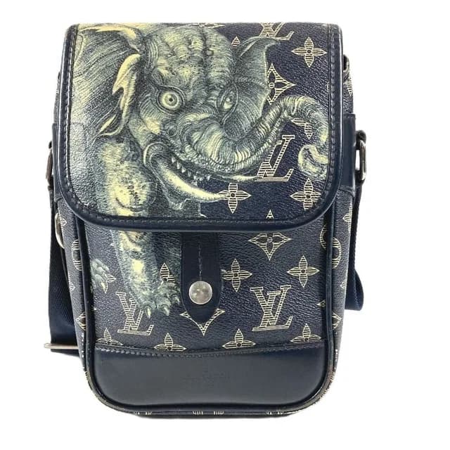 Louis Vuitton Shoulder Bag Messenger BB Monogram Savannah Canvas Navy in Navy Canvas from The Reluxe, photo 1 of 1