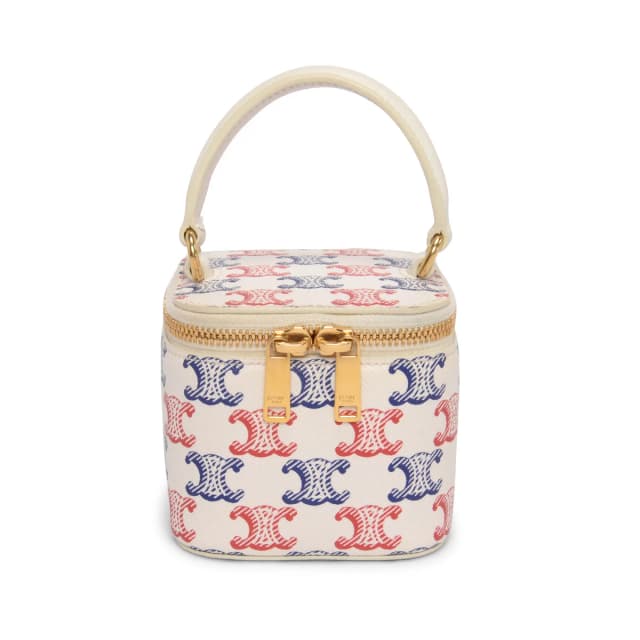 Celine Triomphe Canvas Vanity Case Mini Bag in Red & Blue Canvas from Blue Spinach, photo 1 of 1