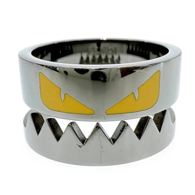 Fendi Enamel Palladium Polished Metal Bag Bugs Monster Ring from The Reluxe, photo 1 of 1
