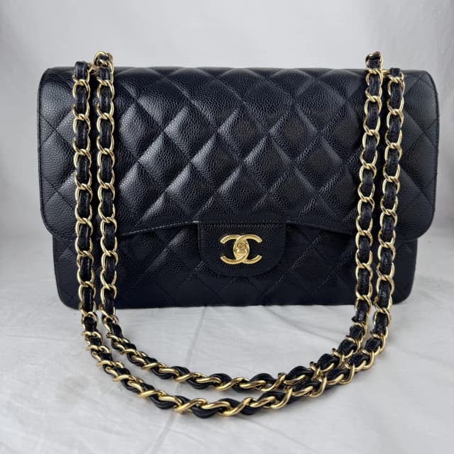 Chanel Jumbo Caviar Double Flap Bag in Caviar, caviar leather, Metal from Reowned, photo 1 of 1