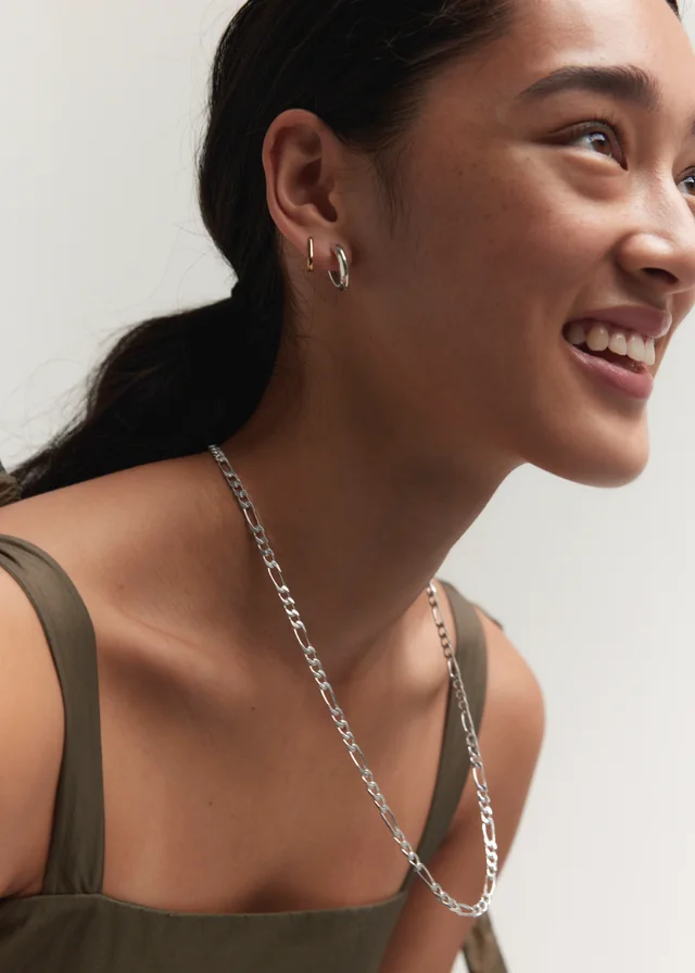 Incu Collection Figaro Chain Necklace in SILVER, image 1 of 1 from Incu