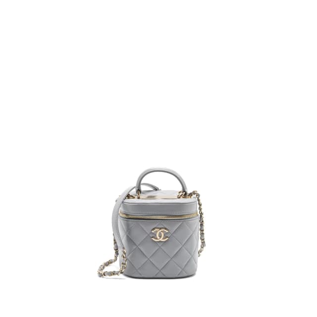 Chanel Trendy CC Top Handle Vanity With Chain Lambskin Grey LGHW in Grey Lambskin from EMIER, photo 1 of 1