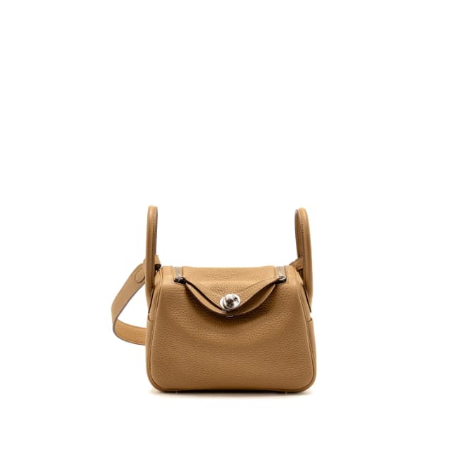 Hermès Mini Lindy Clemence biscuit SHW Stamp B in Clemence leather from EMIER, photo 1 of 1