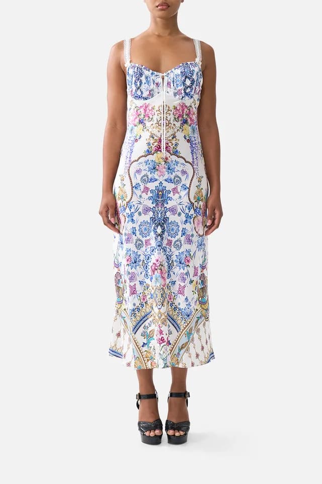 Camilla eBoutique GATHERED BODICE BIAS DRESS ALL ABOUT THAT LACE, image 1 of 1 from CAMILLA