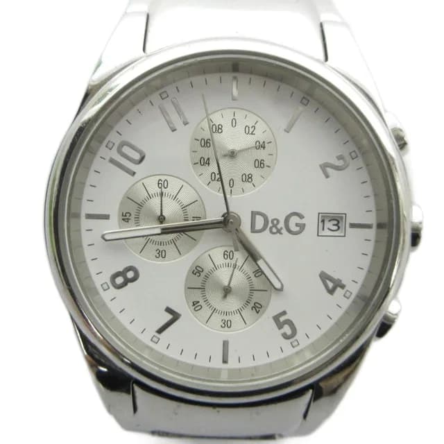 Dolce & Gabbana Watch Quartz Chronograph Carre Date White Dial Silver in White from The Reluxe, photo 1 of 1