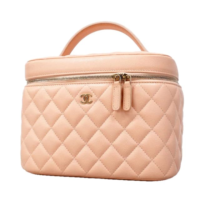 Chanel Vanity Bag Quilted Caviar Leather Pink Champagne Gold in Pink Caviar leather from The Reluxe, photo 1 of 1