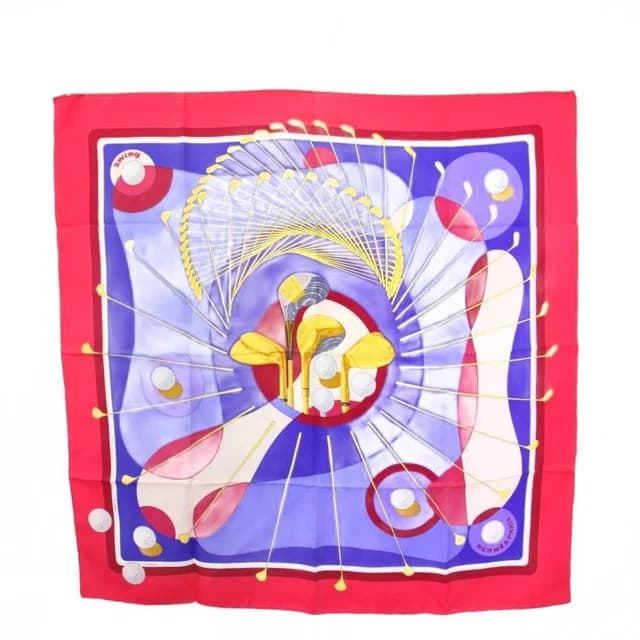 Hermès Scarf Carre 90 Swing Silk All Over Print Pink Blue in Blue Silk from The Reluxe, photo 1 of 1