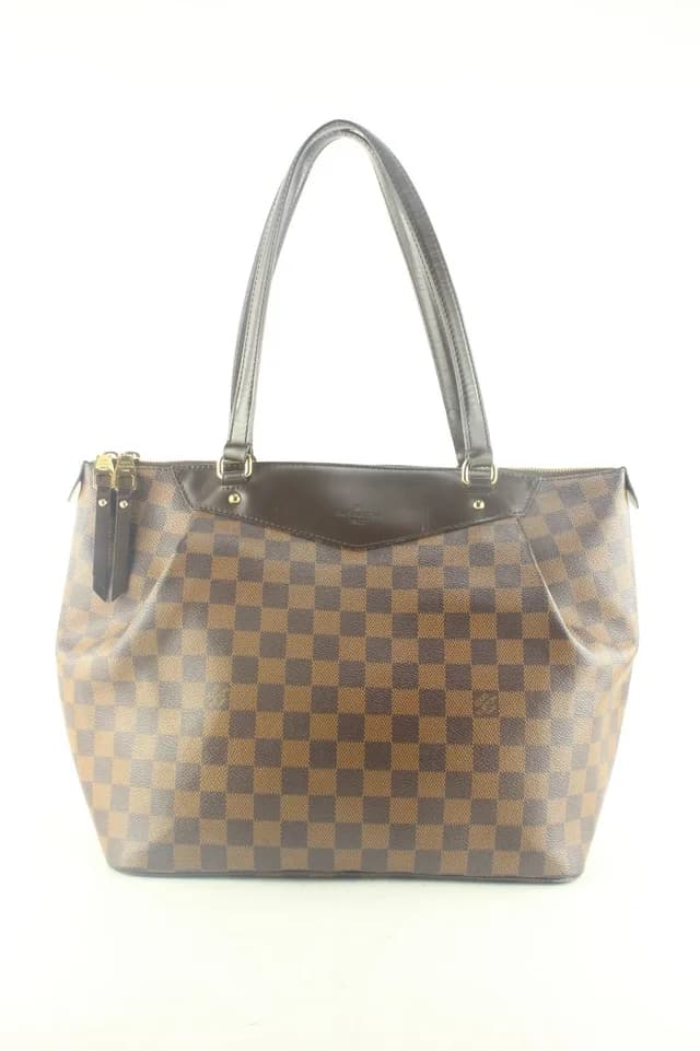 Louis Vuitton Damiier Ebene Westminster GM Zip Tote Shoulder Bag in Brown Leather from Bagriculture, photo 1 of 1