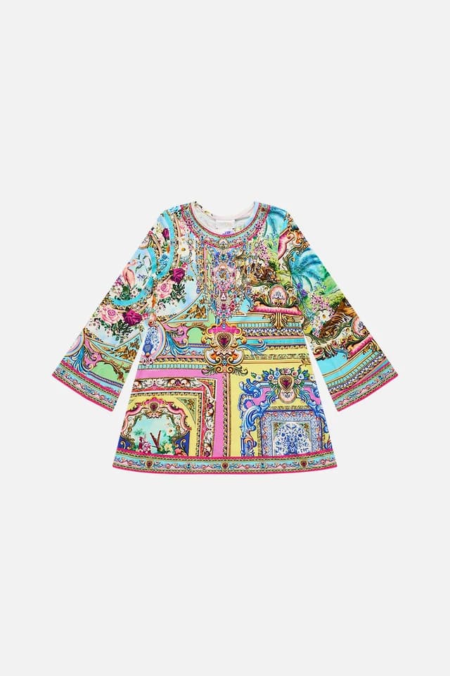 Camilla eBoutique KIDS FLARE LONG SLEEVE TEE MINI DRESS 4-10 SPIRIT OF SANTA MARIA, image 1 of 1 from CAMILLA