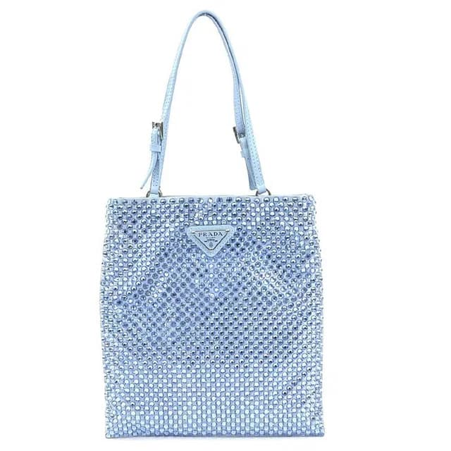 Prada Handbag Satin Blue Light in Blue Satin from The Reluxe, photo 1 of 1