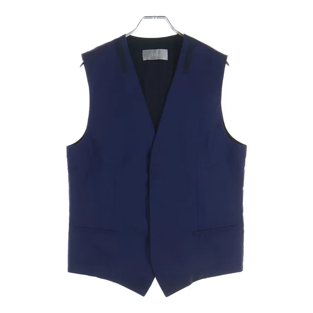 Dior Homme Satin Line Contrast Color Gilet Vest Navy in Navy Satin from The Reluxe, photo 1 of 1