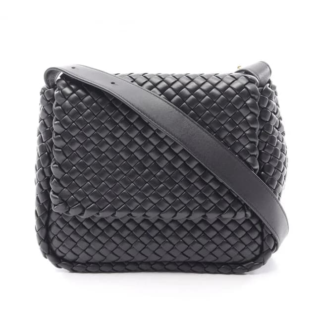Bottega Veneta Intrecciato Small Cobble Shoulder Bag Handbag Leather in black Woven leather from Poshmark, photo 1 of 1
