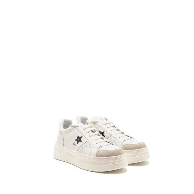 Size 40.5 Dior Star Platform Sneaker Calfskin/Suede White/Black in Black Calfskin from EMIER, photo 1 of 1