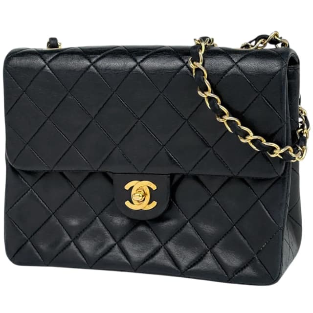 Chanel Shoulder Bag Quilted Single Flap CC Logo Leather Black in Black Leather from The Reluxe, photo 1 of 1