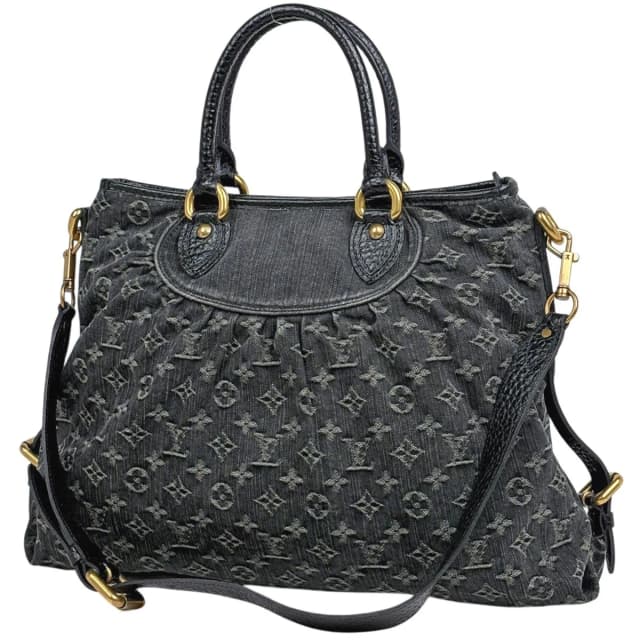 Louis Vuitton Neocavi GM 2-Way Handbag Monogram Denim Noir in Black Denim from The Reluxe, photo 1 of 1