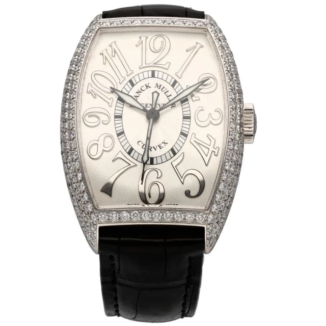 Franck Muller Cintrée Curvex 5850 SC REL D 32mm Stainless Steel Watch in Leather from H&T, photo 1 of 1