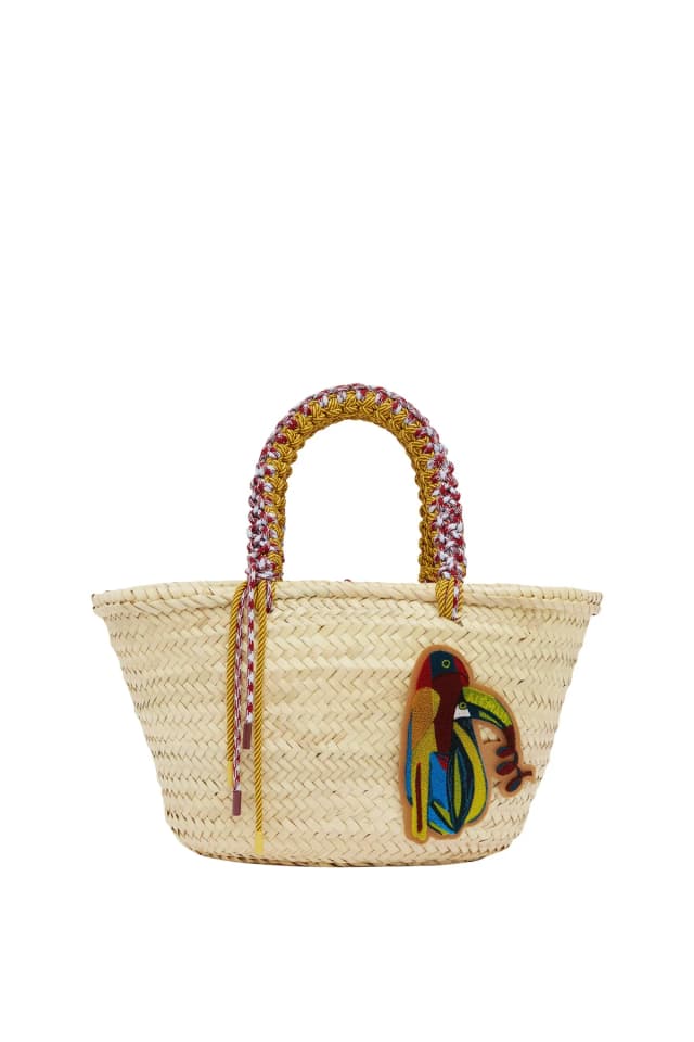 2601 - SUMMER 26 TOUCAN TANGO MACRAME MIDI BASKET, image 1 of 1 from Alemais