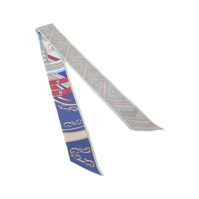 Hermès Twilly Scarf Gray in Grey Silk from The Reluxe, photo 1 of 1