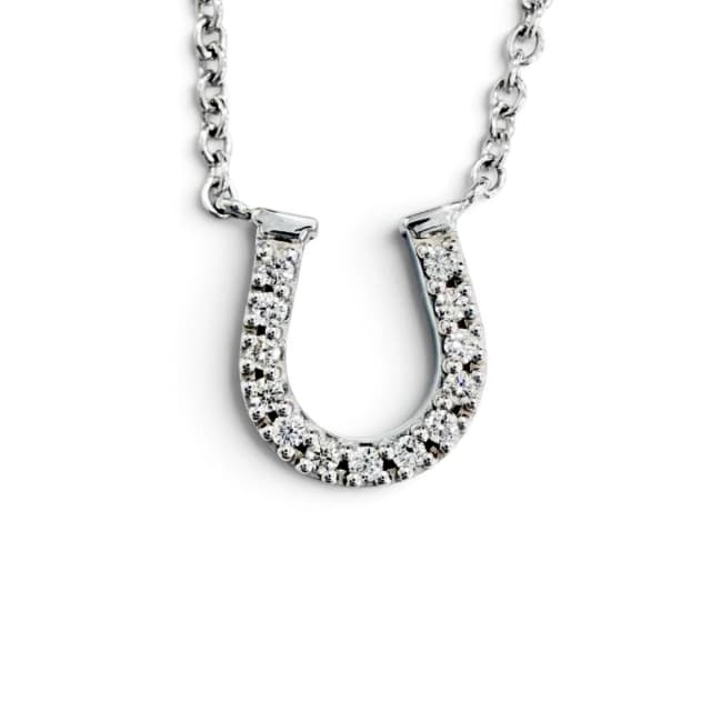 Tiffany & Co. Metro Horseshoe Diamond Necklace 750 White Gold in White from The Reluxe, photo 1 of 1
