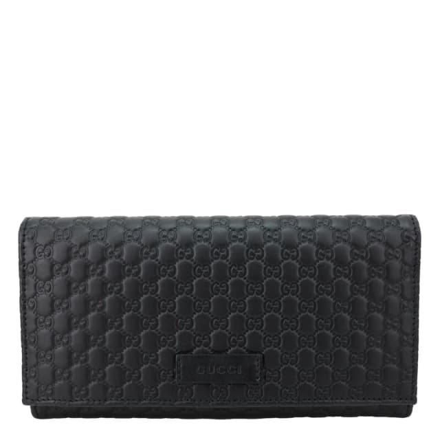 Gucci Microguccissima GG Leather Long Wallet 449396 Black in Black Leather from Dallas Designer Handbags, photo 1 of 1