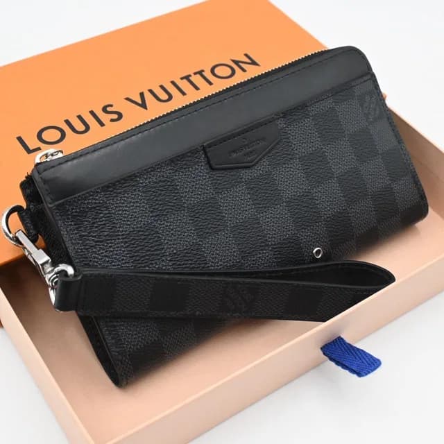 Louis Vuitton Damier Graphite Zippy Dragonne Wallet Black in Black from The Reluxe, photo 1 of 1