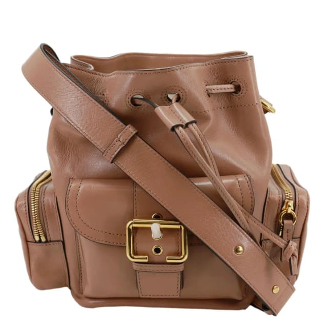 Chloé Camera Bucket Smooth Leather Shoulder Bag Peach in Leather from Dallas Designer Handbags, photo 1 of 1
