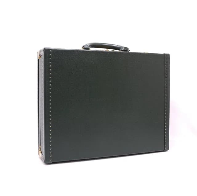 Louis Vuitton Green Taiga Leather President Attache Briefcase in Green Leather from Bagriculture, photo 1 of 1