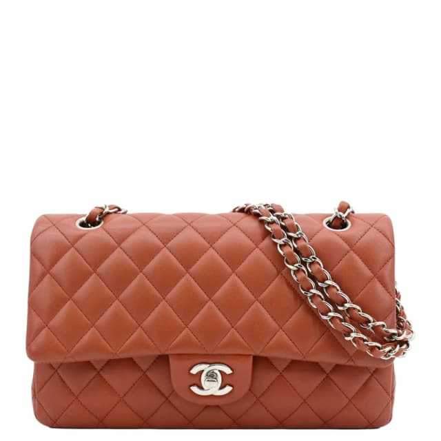 Chanel Classic Medium Double Flap Quilted Leather Shoulder Bag Red in Red Leather from Dallas Designer Handbags, photo 1 of 1