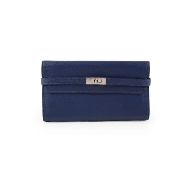 Hermès Kelly Long Wallet Epsom in Blue Epsom leather from The Purse Affair, photo 1 of 1