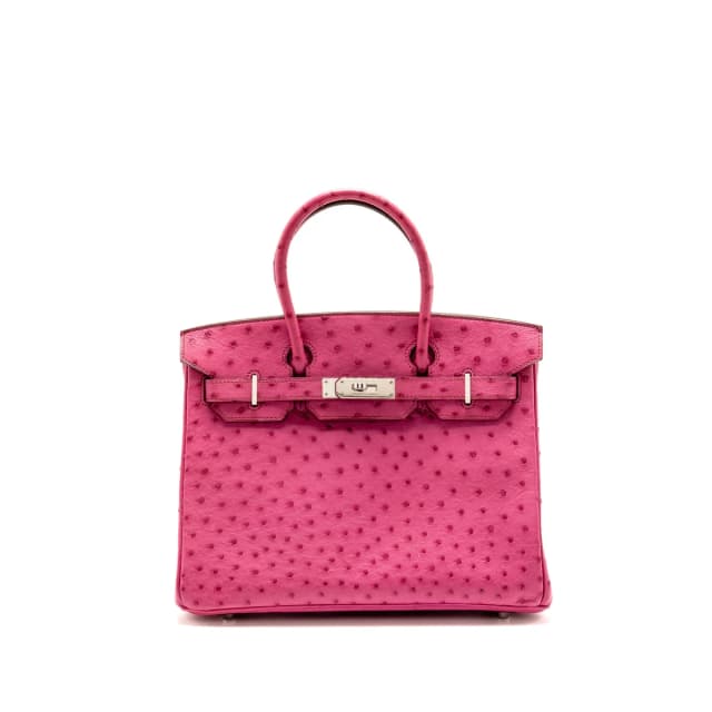 Hermès Birkin 30 Ostrich Fuchsia SHW Stamp Square L in Pink Ostrich from EMIER, photo 1 of 1