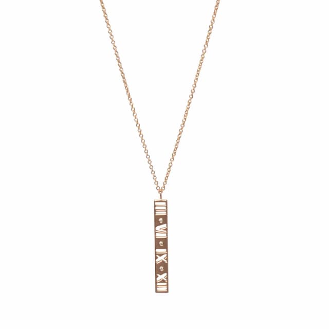 Tiffany & Co. 18k Rose Gold Atlas Bar Pendant in Pink from Blue Spinach, photo 1 of 1