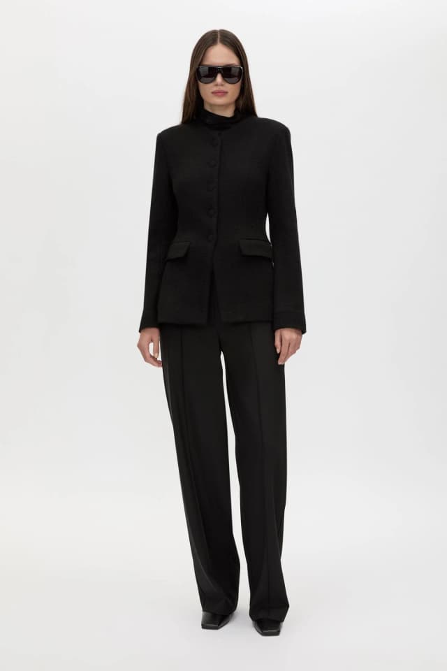 C&M CAMILLA AND MARC SALE Nomari Short Fitted Coat in black, image 1 of 1 from Camilla and Marc