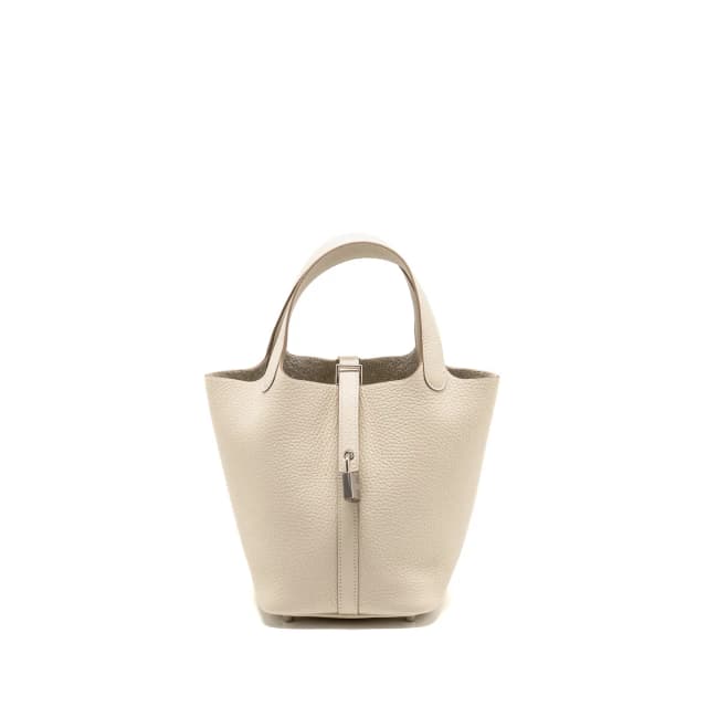 Hermès Picotin 18 Lock Bag Clemence Craie SHW Stamp K in White Clemence leather from EMIER, photo 1 of 1